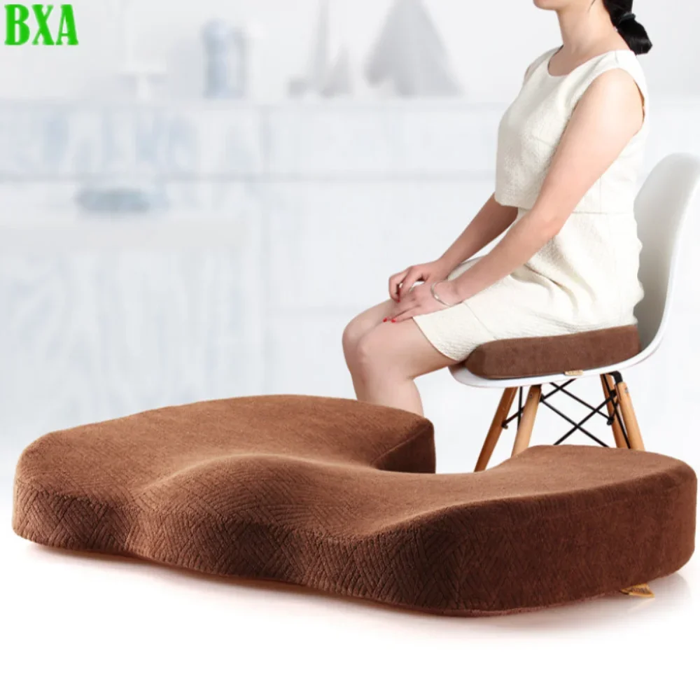 U-shaped Gel or Memory Foam Seat Cushion Massage Car Office Chair for Long Sitting Coccyx Back Tailbone Pain Relief Gel Pad