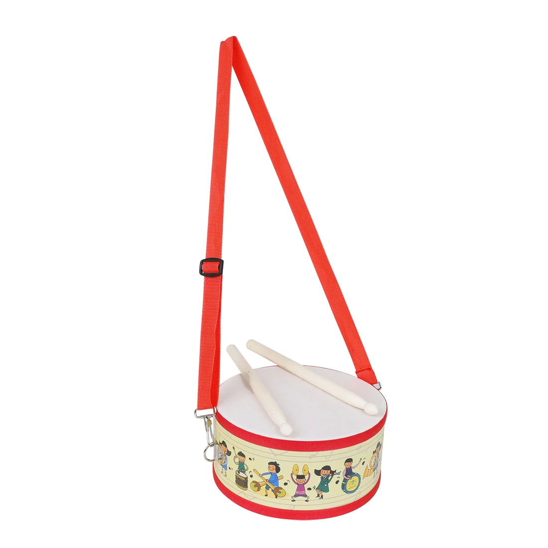SY-72 Orff Children's small Battle Drum Double Sided Drums Side with Little Man Pattern Children's Toys Percussion Instruments