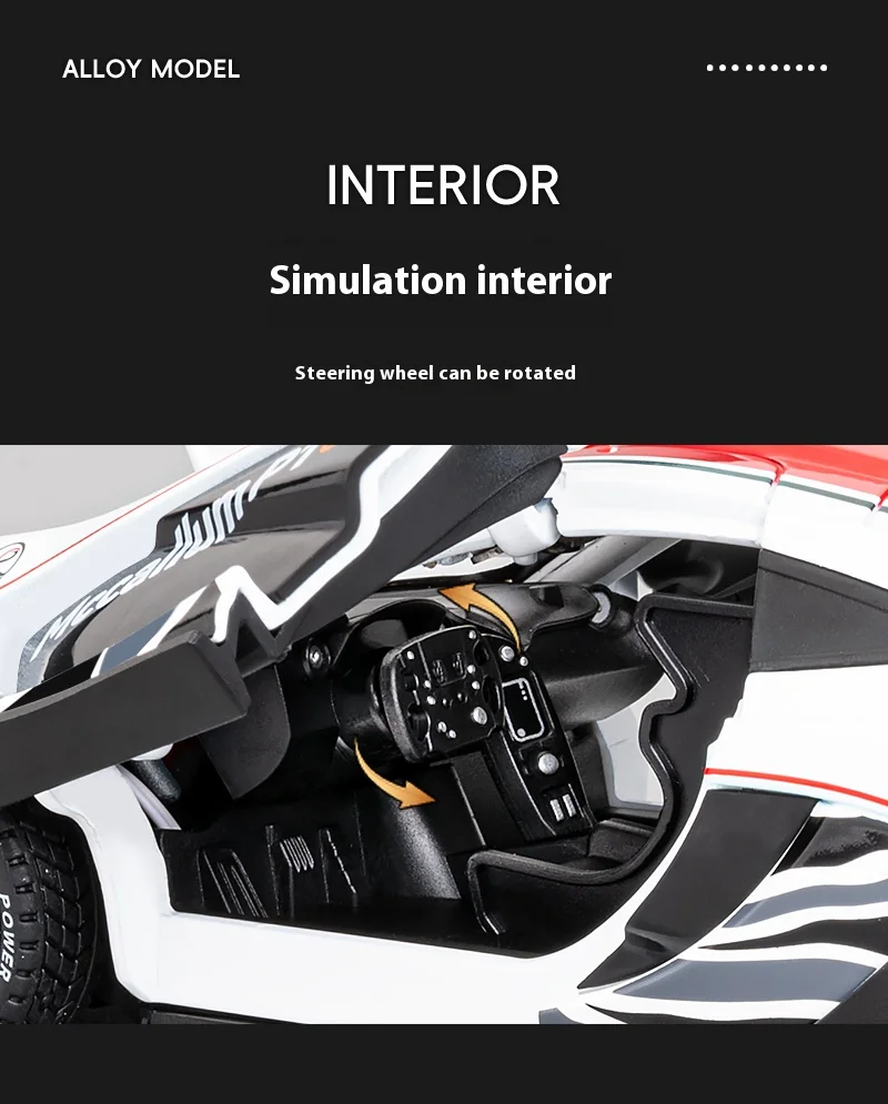 1:22 Mclaren P1 Gtr Supercar Alloy Metal Diecast Model Car Sound &Amp; Light