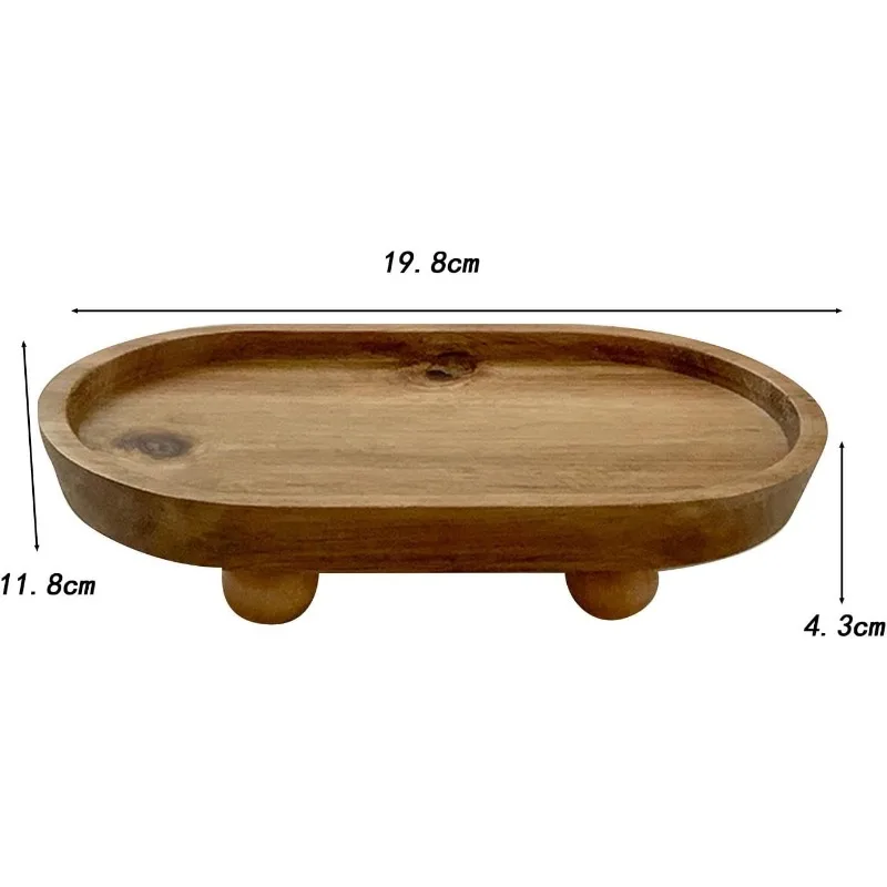 Small Wooden Riser Wooden Pedestal for Display Tray Display Riser for Entry Table Farmhouse Kitchen Tabletop Centerpieces