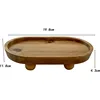 Small Wooden Riser Wooden Pedestal for Display Tray Display Riser for Entry Table Farmhouse Kitchen Tabletop Centerpieces 3