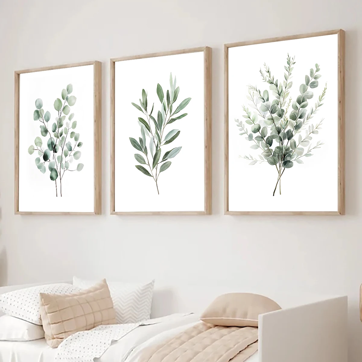 Sage Green Leaves Prints 3