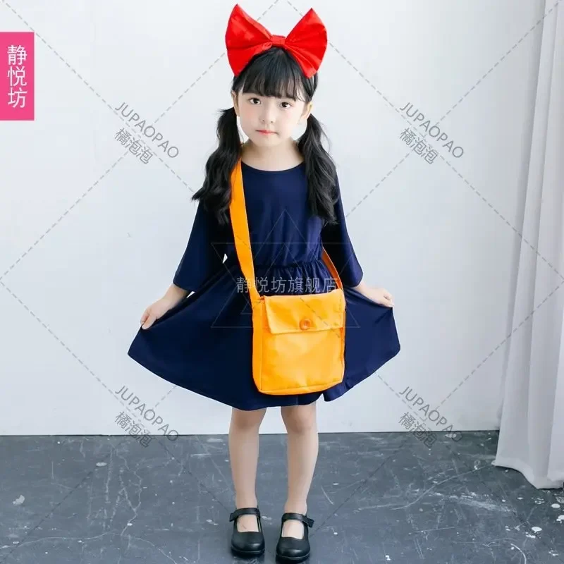 

Little Witch Cosplay Costume Iapanese Anime Kiki's Delivery Service Cosplay Suit Kids Halloween Cosplay Witch Dress for Girls