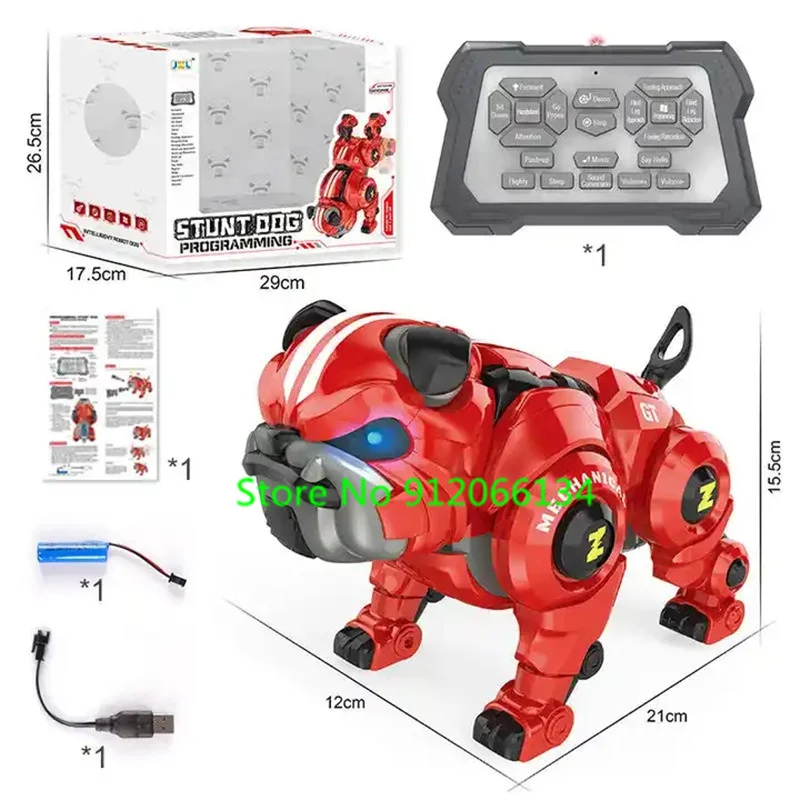 Inductive Touch Intelligent Remote Control Bulldog Animal Toys Intelligent Programming Interact Flexible Limbs Demonstr RC Dogs 3