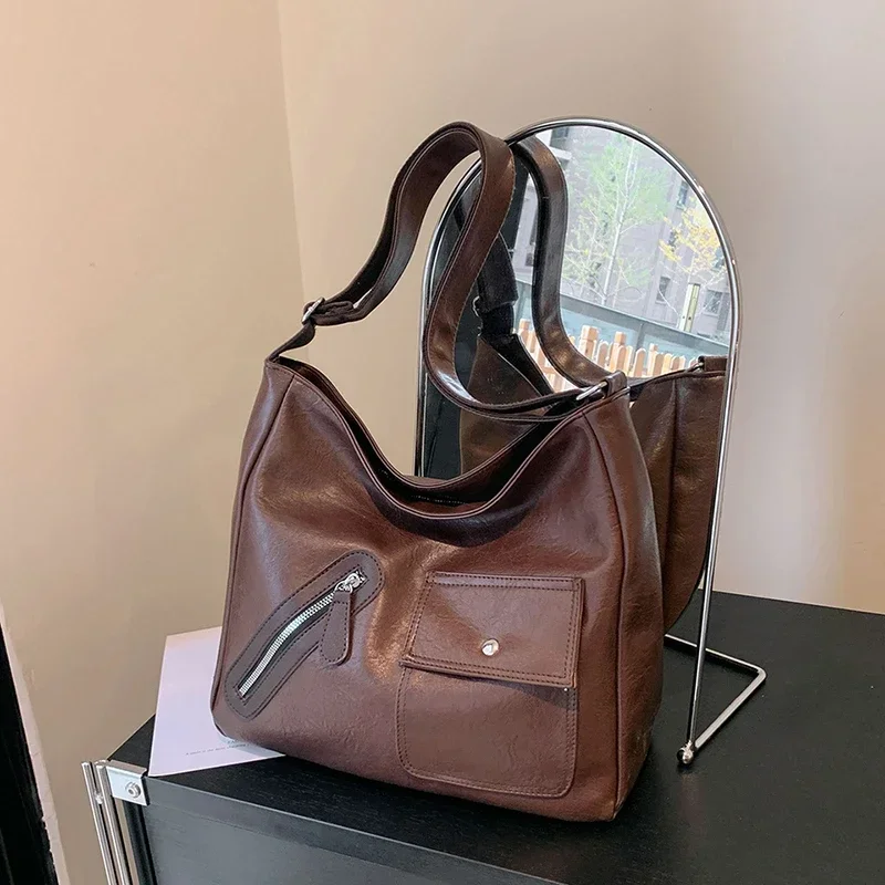 Free Shipping New Women's Bag Fashion Casual Style Simple One Shoulder Crossbody Bag Large Capacity Versatile Shopping Handbag