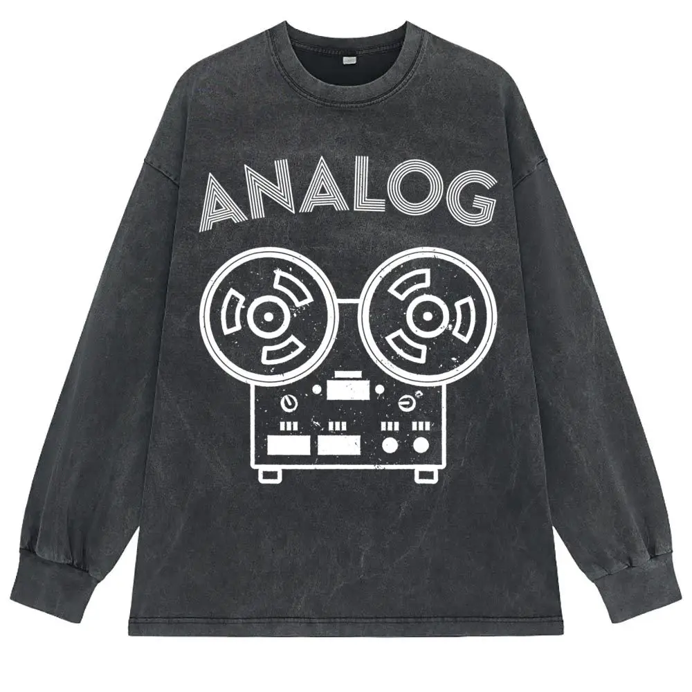 Funky Men Sweatshirts Ana-og-Vintage-Ree-To-Ree-Audio-Recording-Sound-Engineer-T-Shirt__921 Printed On Hoodies  Long Sleeve Printing Hoods Lovers Day __921