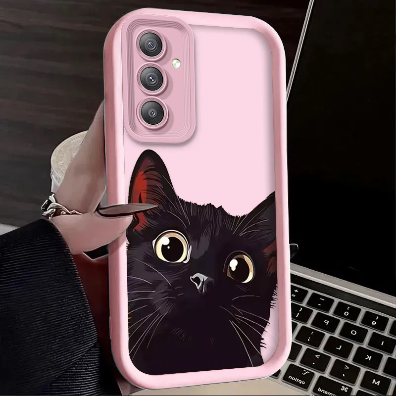 Chic Black Cat Pattern Phone Case Cover