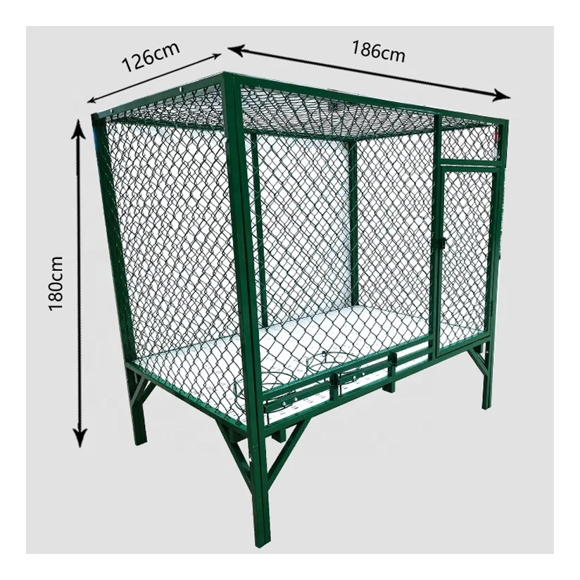 

Iron Woven Chain Link Mesh Dog Kennels Cages Dog Cage Stainless Steel Dog Houses 1.86x1.26x1.8m