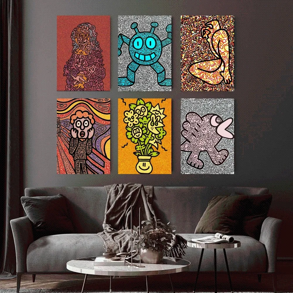 Graffiti-Art Mr D-Doodle Poster Home Office Studio Parete Camera Da Letto Soggiorno Cucina Decorazione Pittura