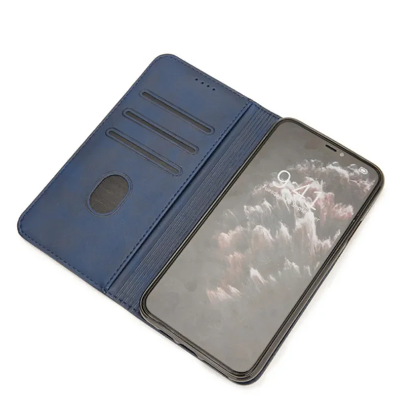 Magnetic Flip Leather Wallet Phone Case for Iphone 14 13 Pro Max 12Pro Xs Max 11 15Pro Max Xr 78plus Business Luxury Wallet Case