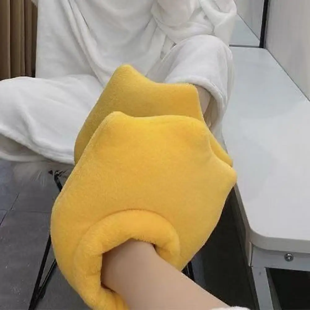 1 Pair Duck Feet Plush Slippers Unisex Cartoon Cotton Shoes Keep Warm Non-Slip Soles Ultra-Soft Cold Weather Indoor Shoes 2