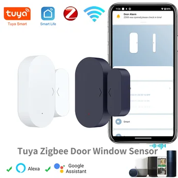 Zigbee Door Sensor Window Sensor Tuya A Burglar Alarm Smart Home Security Protection Smart Life Work with Alexa Google Home 1