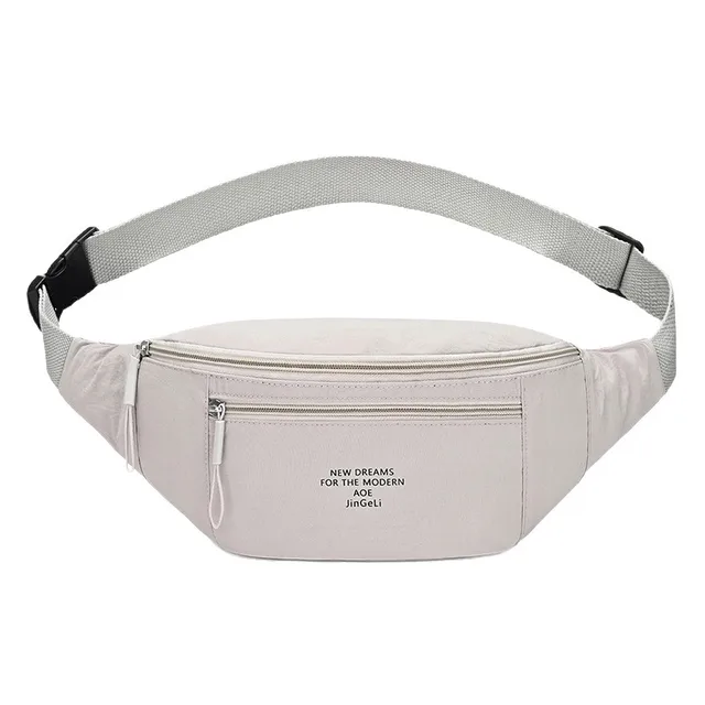 Unisex Sporty Crossbody Bag Pure Color Versatile Waist Bag Outdoor Fashion Breathable Fabric Single Shoulder Small Bag 5