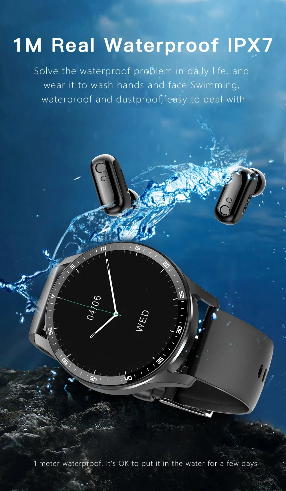 2023New X7 2-in-1 Wireless Bluetooth Dual Earphone Call/Health Blood Pressure/Sports Music Smart Watch™-Choice Paradise