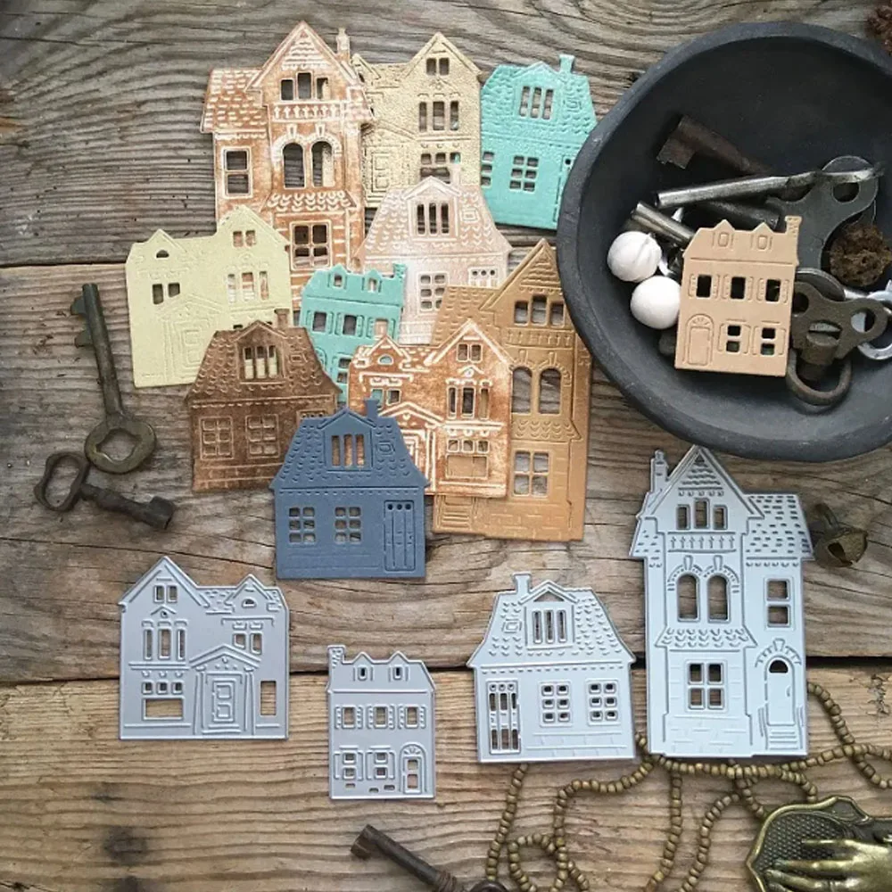 5 Stencil E Fustelle Metalliche A Forma Di Fiore Per Scrapbooking E Goffratura - Sagome Di Acciaio Per Biglietti E Album DIY