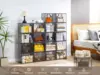Purse Organizer for Closet,Clear Acrylic Display Case for Handbag Organizer, Purse Storage Box with Magnetic Door, Dustproof 6