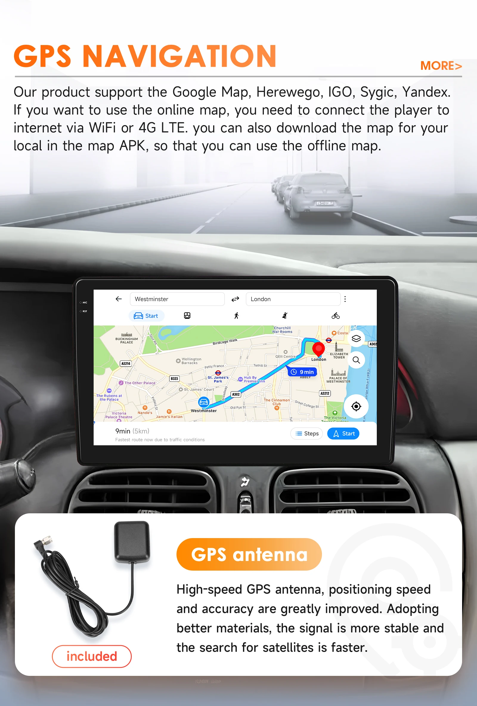 9-Zoll-2-DIN-Carplay-Android-14-Autoradio für Renault Megane 1 1995 - 2003 Multimedia 6115 8-Kern-Autoradio GPS-Stereoanlage 360-Grad-Kamera-Bildschirm – Detail 31
