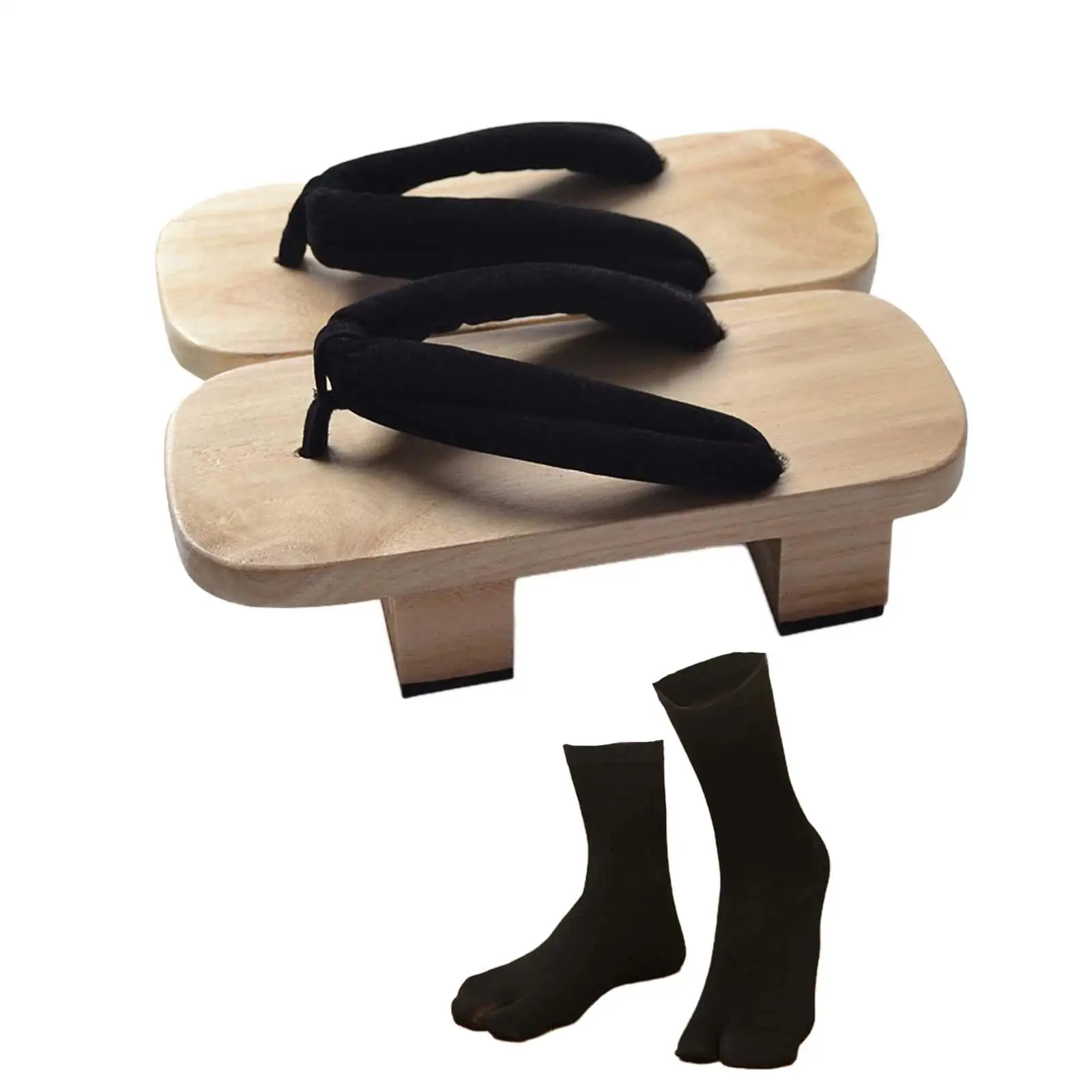 Japanese Wooden Clogs Japanese Style Casual Flip Flops Portable with Tabi Socks Slippers Sandals Japan Shoes for Apartment Daily Japanese Wooden Clogs Japanese Style Casual Flip Flops Portable with Tabi Socks Slippers Sandals Japan Shoes for Apartment Daily
