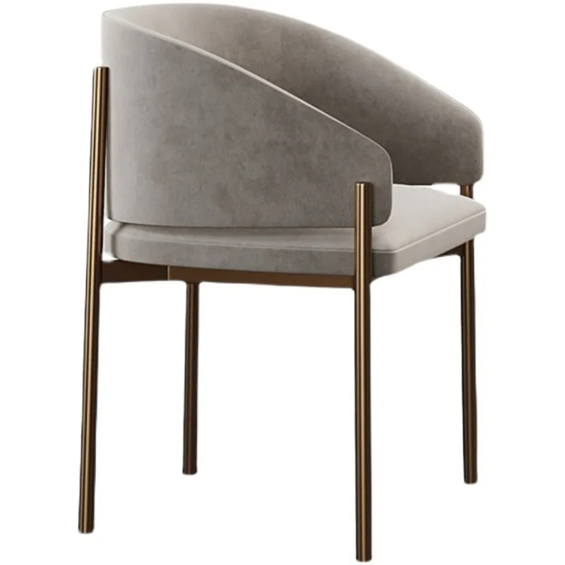 4Psc Nordic Light Luxury Stainless Steel Dining Chairs Backrest Comfortable Chairs Nordic Chair Прозрачные Стулья Cadeira