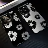 Black Flower Luxury D-Denims T-Tears Phone Case For iPhone 16 15 14 13 12 11 mini Pro Max X XR 8 Plus Anti Fall Matte Back Cover 1