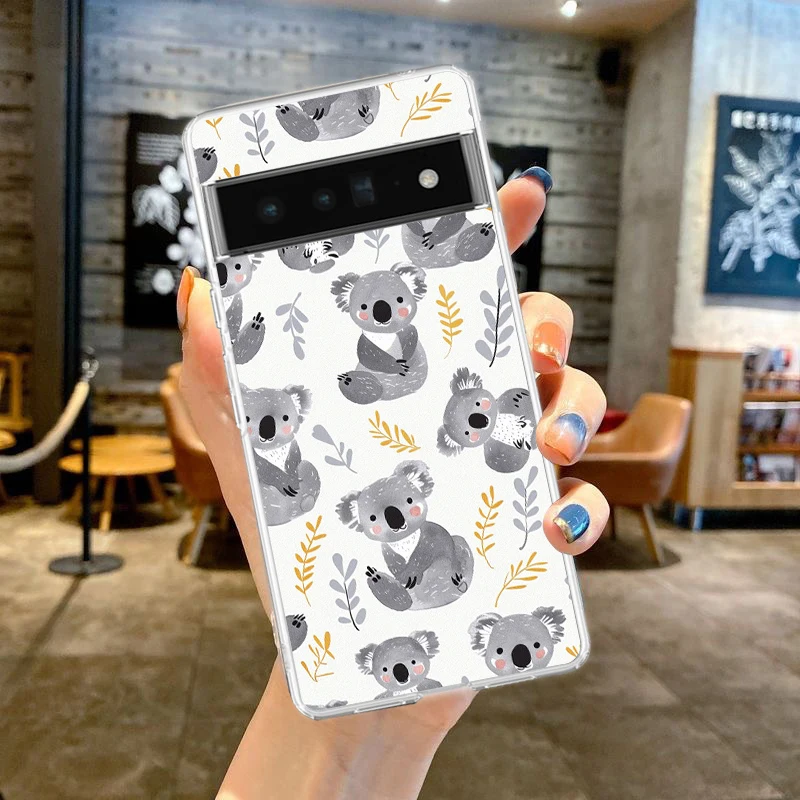 Soft Clear TPU Transparent Koala Design Phone Case