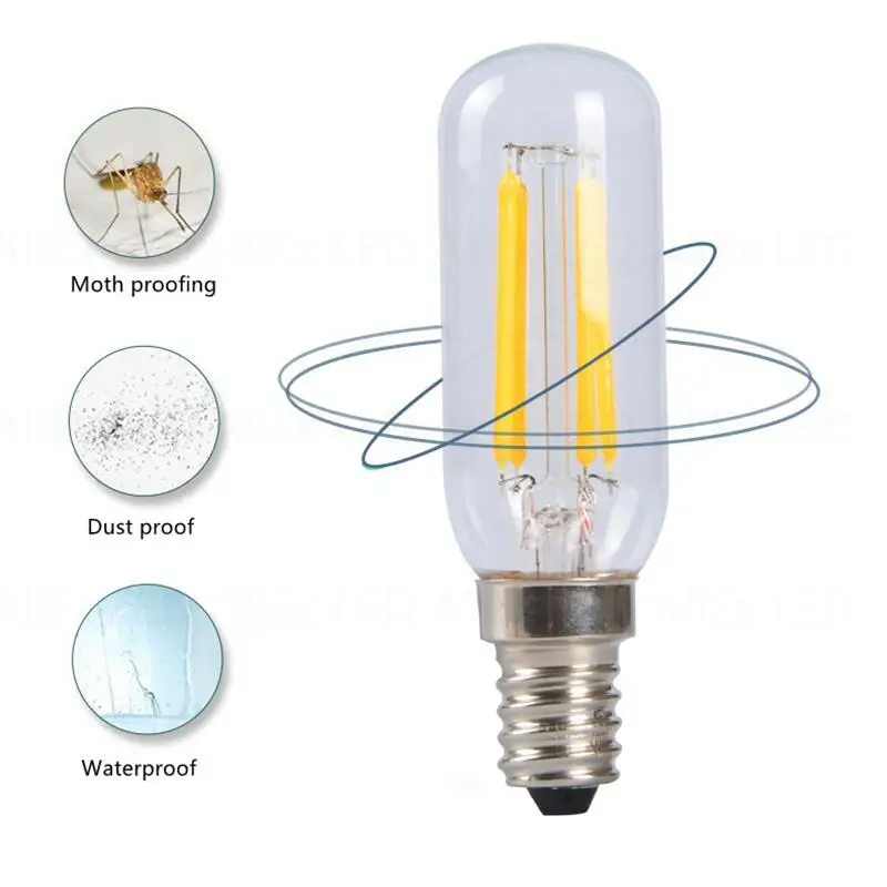 

2PCS 110V 220V Dimmable E12 E14 LED Bulb Fridge Light Aplliance Filament Bulb 25W Incandescent Bulb Equaivalent for Refrigerator