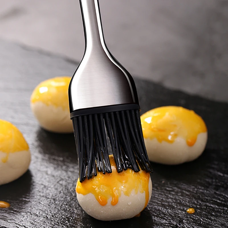 Silicone Oil Brush Barbecue Grilling Basting Brush Stainless Steel Handle Pastry Baking Cooking Tools Barbecue Accessories