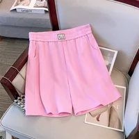 150Kg Plus Size Women's Hip 150 Summer High-Waist Five-Point Shorts Loose Wide Leg Casual Pants 4XL 5XL 6XL 7XL 8XL 9XL - Image 2