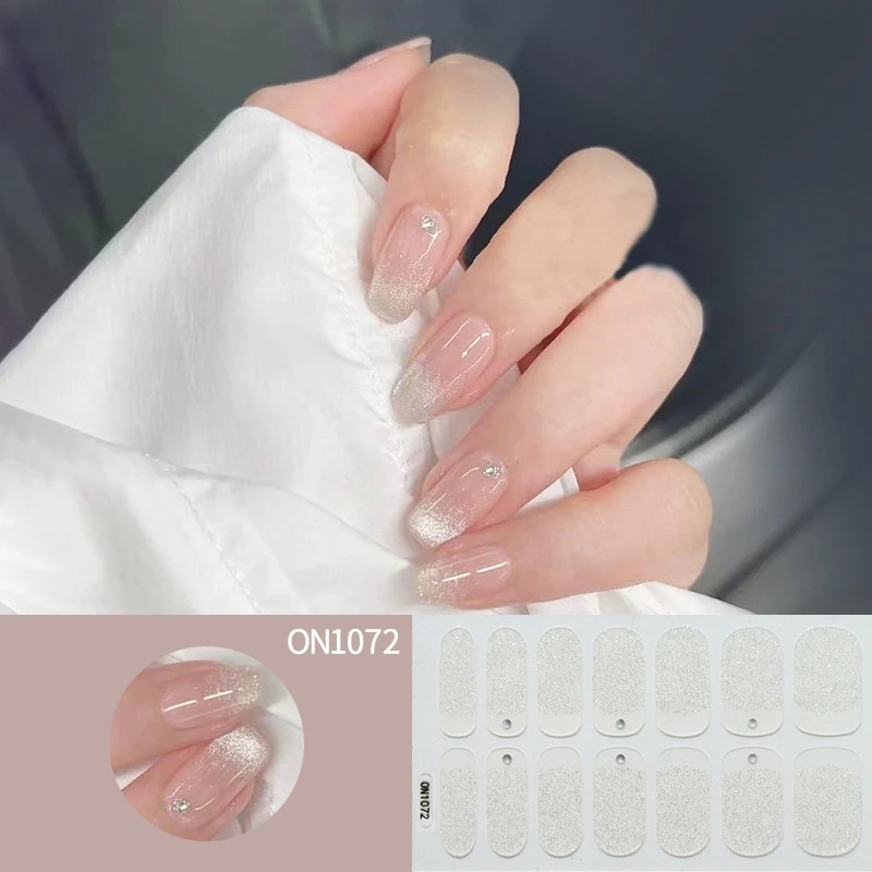 

Transparent Cat Magnetic Semi Cured Gel Nail Stickers UV/LED Baking Lamp Gel Nail Paste Wraps Gel Polish Fashion Color Design
