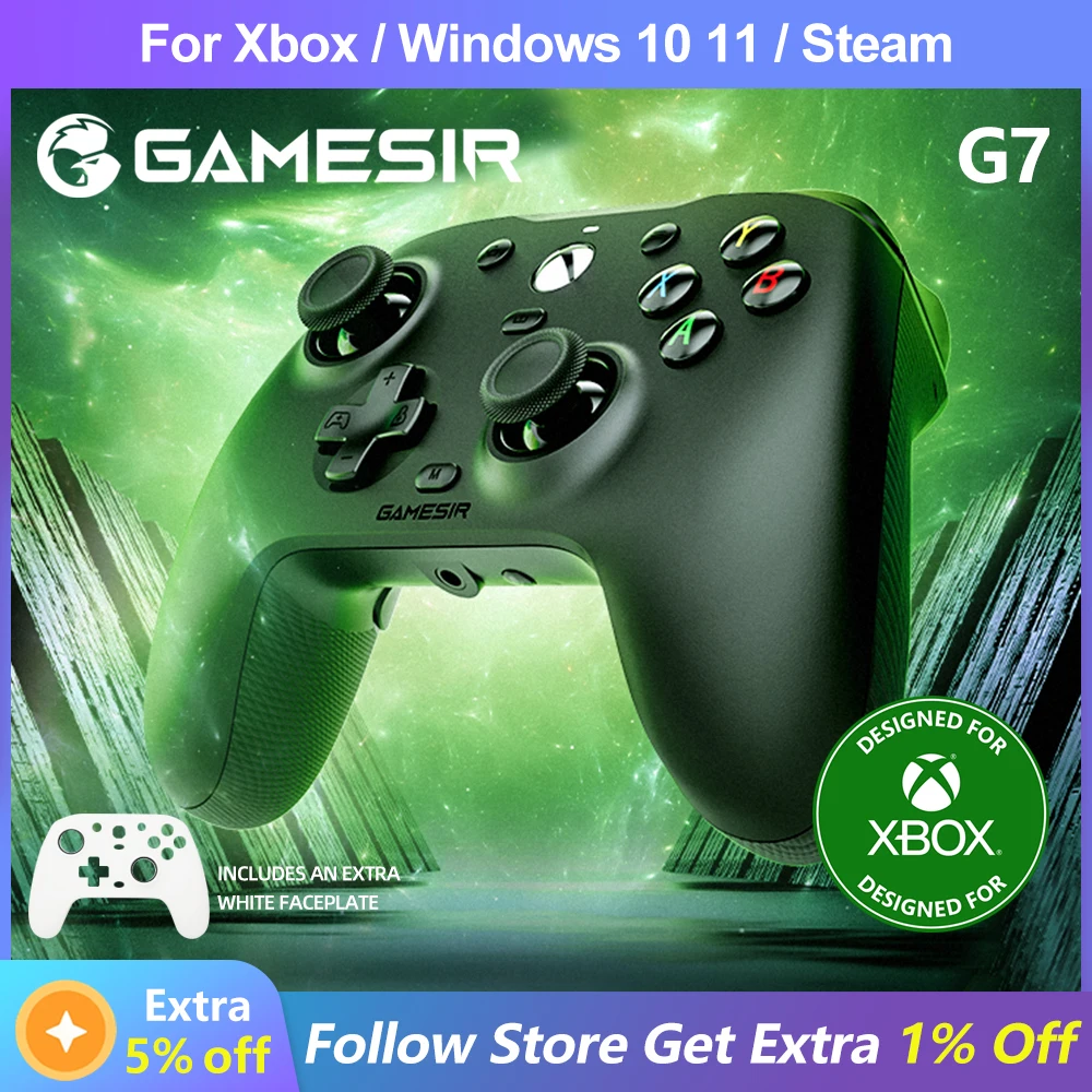 

GameSir G7 Xbox Gaming Controller Wired Gamepad for Xbox Series X S One , ALPS Joystick PC , Replaceable Panels