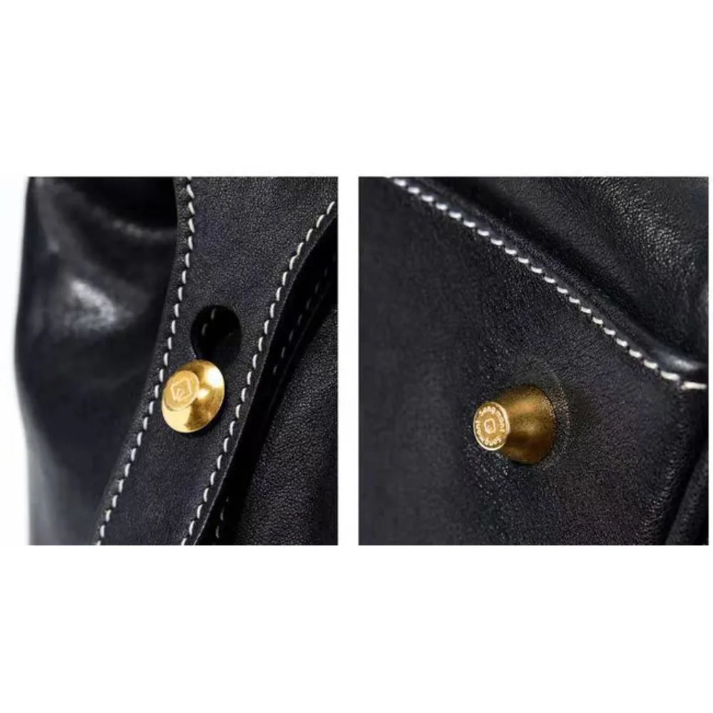 Unisex Leather Backpack Vegetable Tanned Leather Handbag_voghion.com