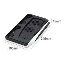 

For PS 5 Digital Console with Dual Controller Charger for DualSense 12 Game Slots For PS5 Vertical Game Cooling Stand