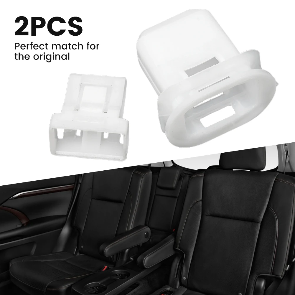 2Pcs White Rear Seat Bracket Clips - Replacement For Toyota & Lexus Models 72693-12080