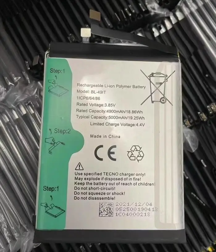 

Original New Battery 4900mAh/5000mAh BL-49IT Battery For Tecno BL-49IT Mobile Phone Batteries