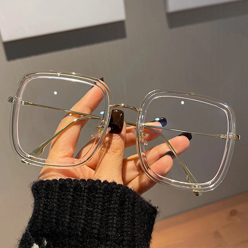 Square Computer Clear Glasses Frame 2025 New Trend Oversized