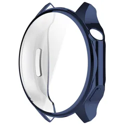 Durable All-Around Soft TPU Protective Cover for Smart Watches - Scratch-Resistant Case and Screen Protector Accessories (Blue)