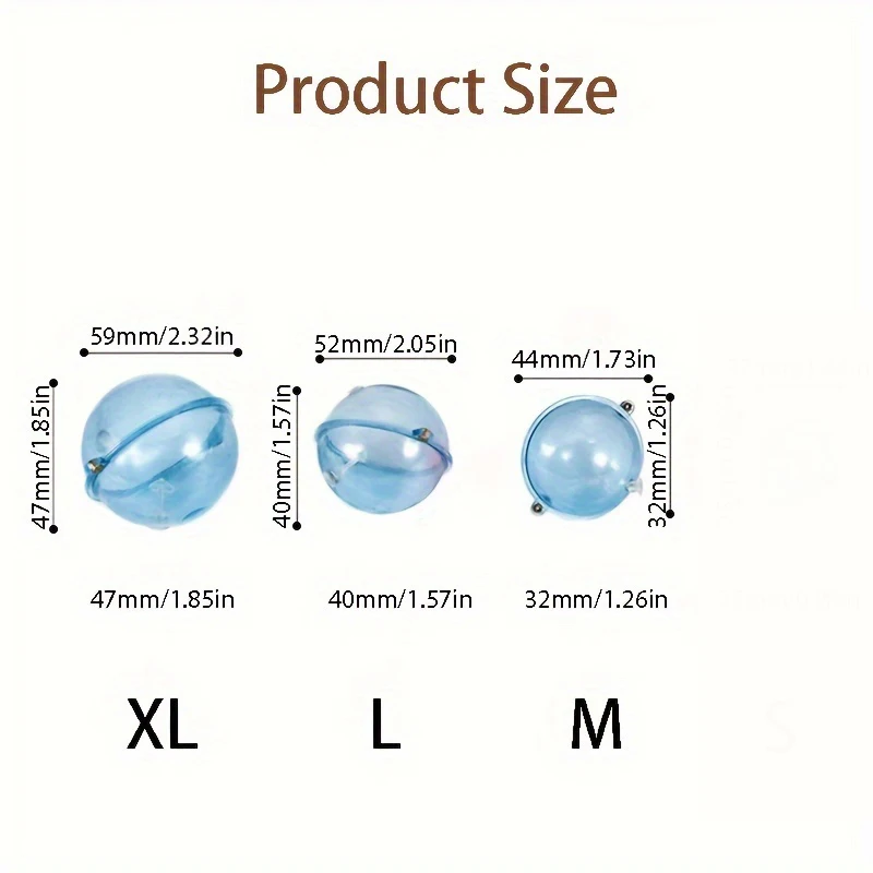 5pcs ABS material double hole spherical water filled float