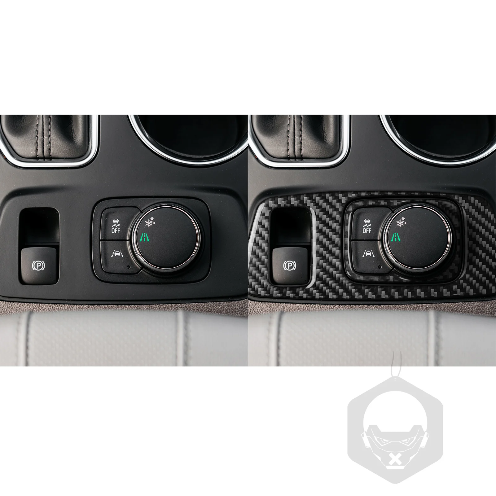 Chevrolet Traverse RS LT 2018-2023 실제 탄소 섬유 스티커 센터 콘솔 브레이크 패널 자동차 액세서리 인테리어 장식