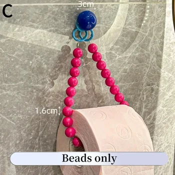 สีสันลูกปัดผู้ถือเนื้อเยื่อมัลติฟังก์ชั่ม้วนห้องน้ํา Rack Storage Organizer กระดาษ Home อุปกรณ์เสริมชั้นวางแขวน Toi F1Y1 9