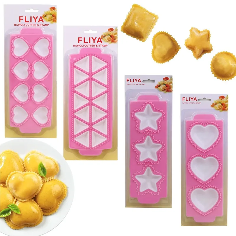 Ravioli Molds Homemade Filled Pasta Maker Dumpling Press Ravioli Maker Mould Stamp Cutter Mold with Tray and Press ravioli dumpling maker