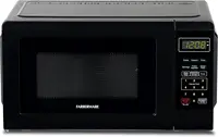 Compact Countertop Microwave Oven 0.7 Cu. Ft. 700-Watt with LED Lighting, Child Lock, Easy Clean Grey Interior, Retro 1
