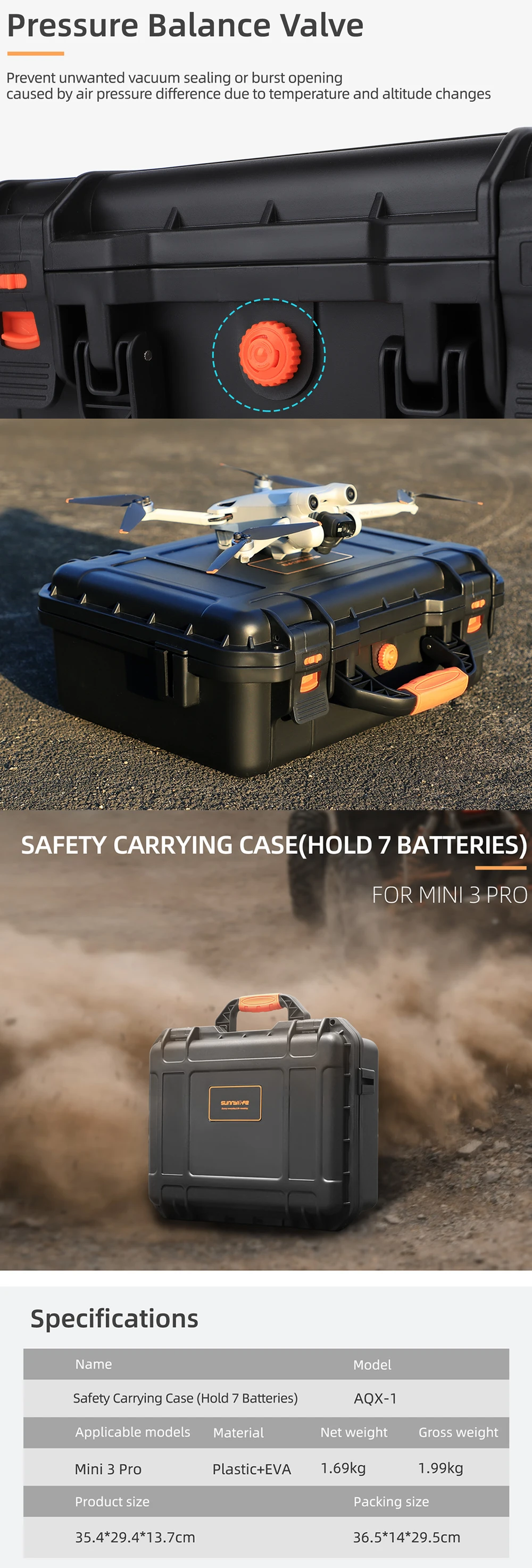 Waterproof Hard Box for DJI Mini 3 Pro /MINI 2/Mavic 3/AIR 2/ AIR 2S/RS 3 Hard Case Accessories Handbag Storage Bag