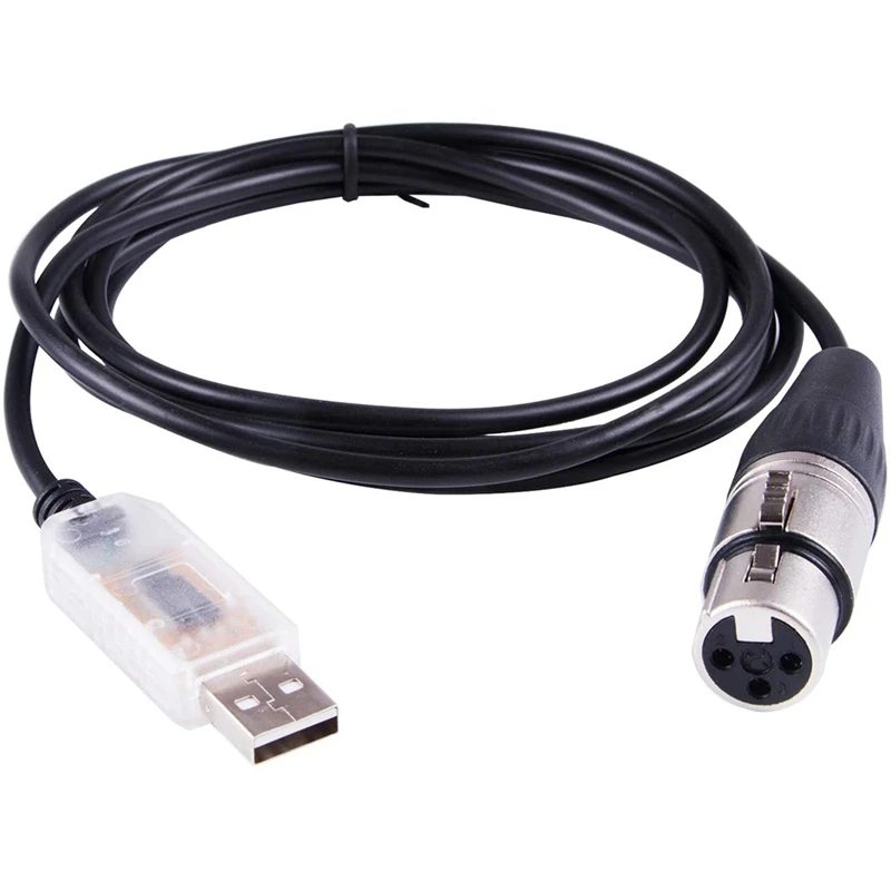 

Адаптер интерфейса USB-DMX для компьютера, 6 футов/1,8 м