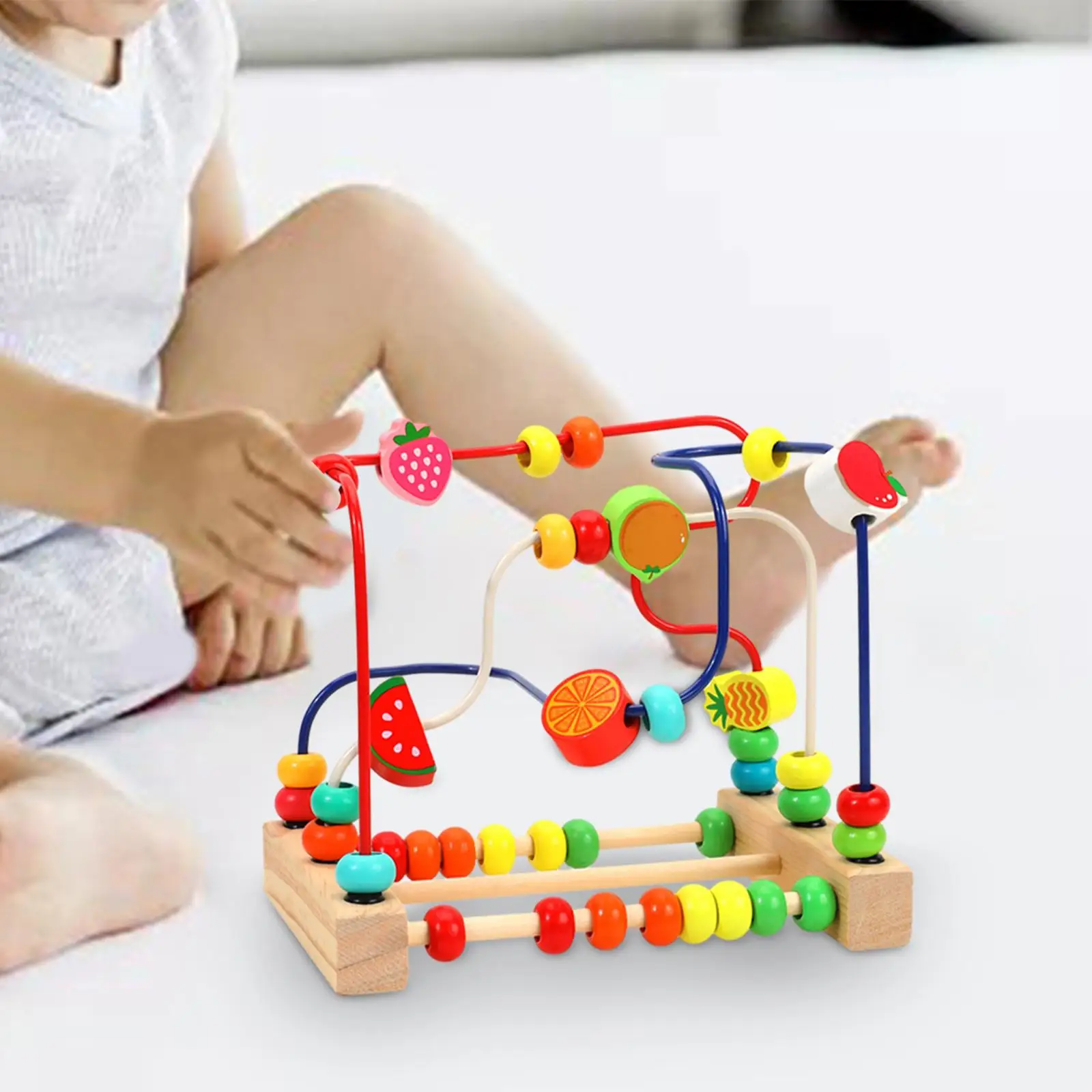 Beaded Toy Grasping Ability Training Child Attention Ability Colorful Beads Roller Toys for for Kids Boy Girl Gift New Year Gift