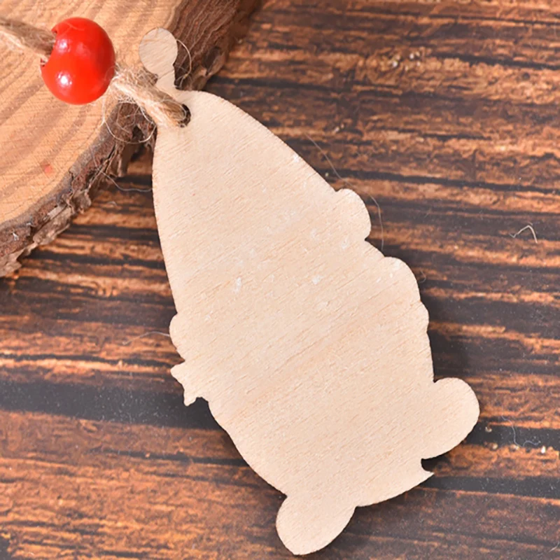 12PCS Christmas Wooden Pendants Gingerbread Man Gnomes Xmas Tree Hanging Oranment 2024 Noel  Decorations for Home New Year Gift