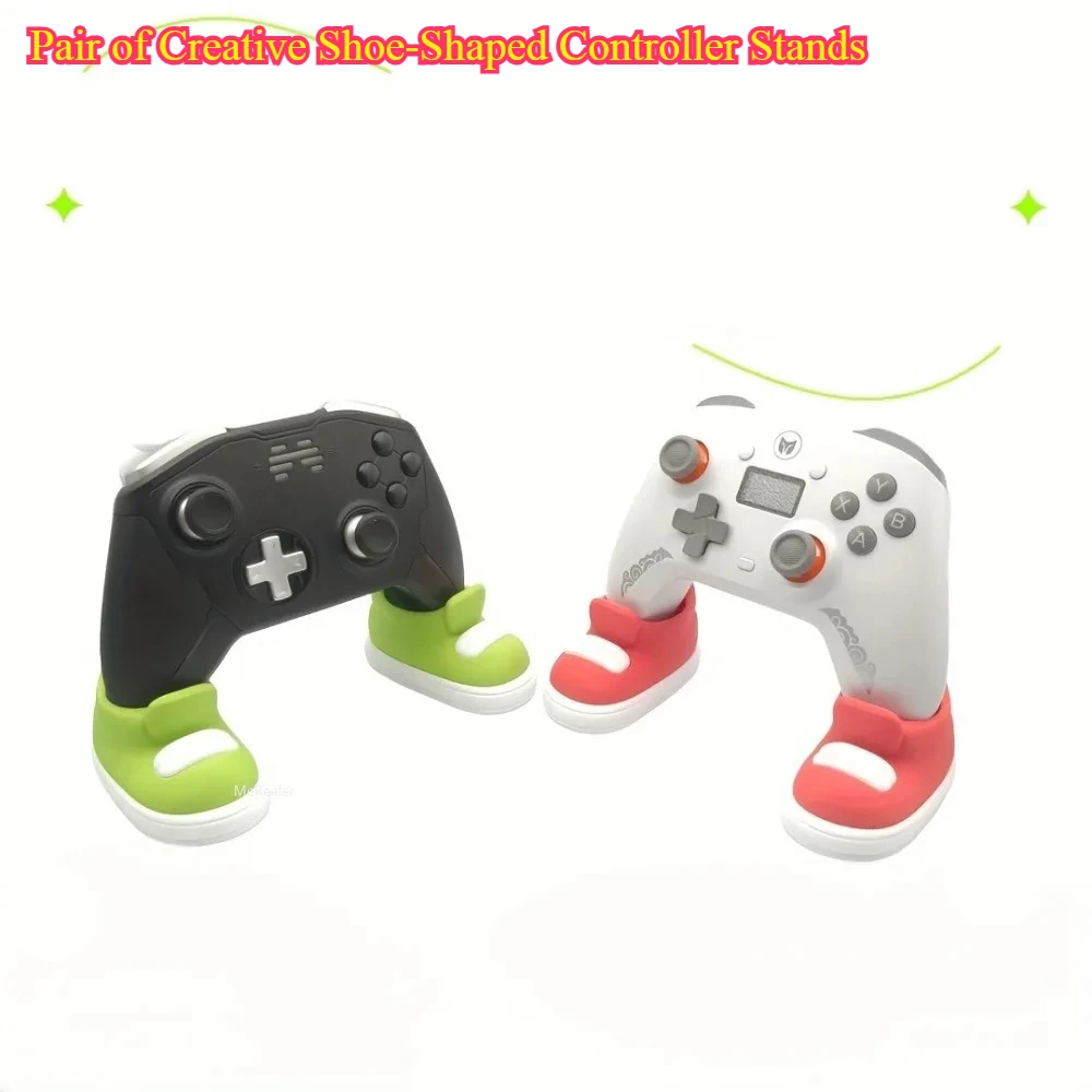 Coppia di supporti per controller creativi a forma di scarpa - Supporto per gamepad colorato per decorazioni di giochi per console