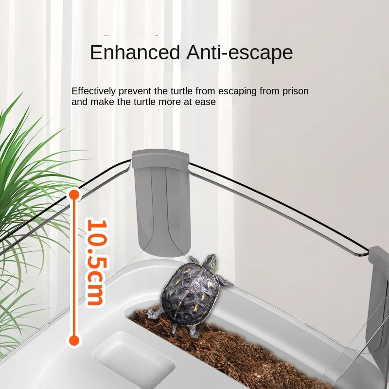 Turtle Tank Plastic Transparency Turtle Tank House With Areas To Breed Feed Swim Bask Indoor Enclosure Water Turtles Cage Reptile Habitat