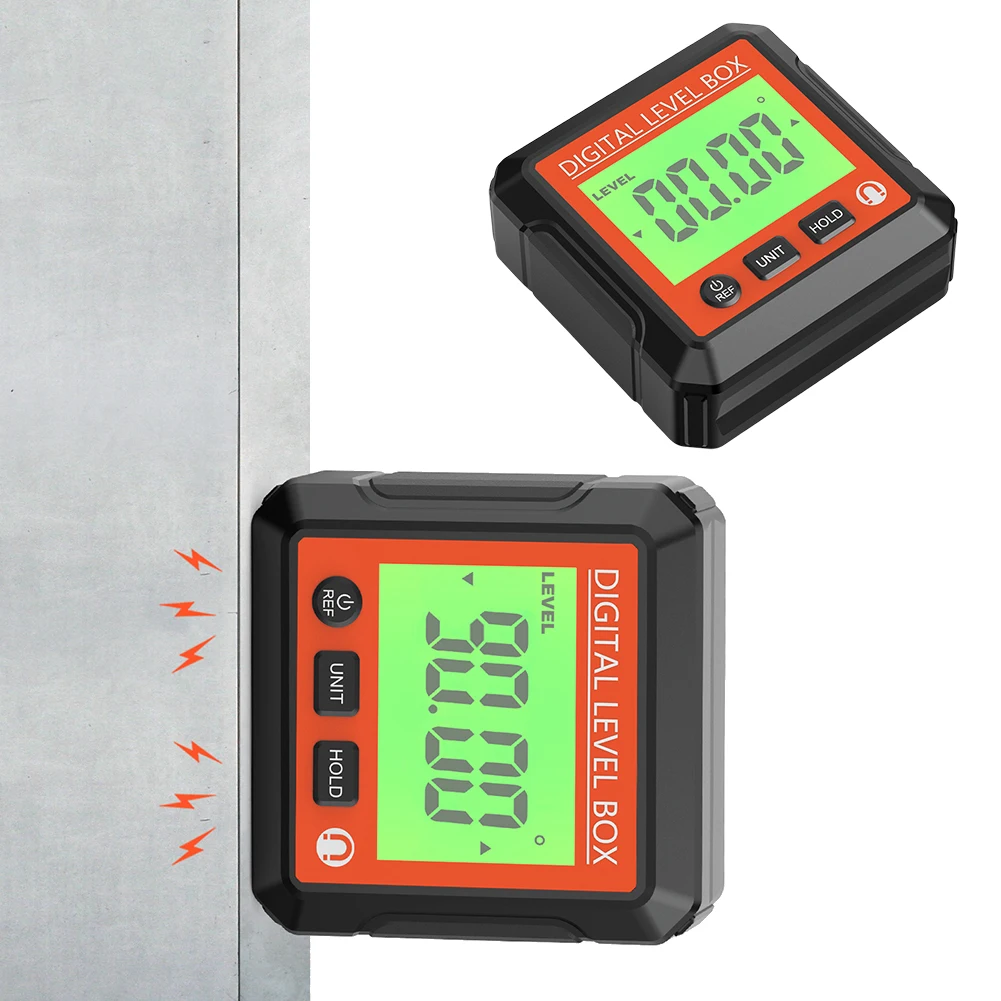 Digital Angle Protractor Inclinometer Magnetic Level Meter Angle Bevel Tester Gauge Cube Level Box Measuring Tools digital angle protractor level gauge