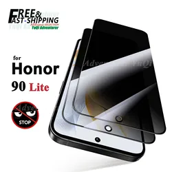 Privacy Tempered Glass Anti - Spy Screen Protector 9H Scratch - Resistant for 4 pcs (For Honor 90 Lite)
