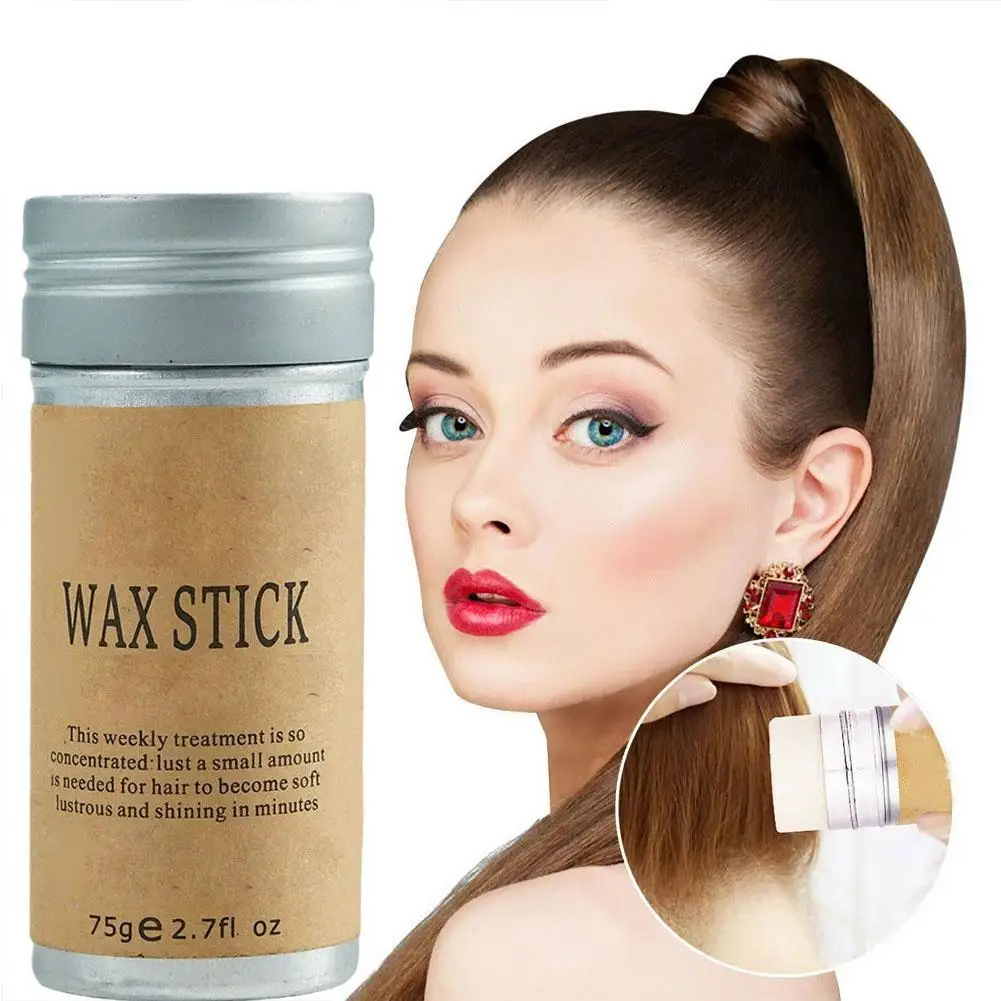 Crema de acabado de cabello roto no graso para mujer, artefacto de cera para el cabello, Gel de palo para estilizar Flyaways y Frizz, palo de cera para el cabello